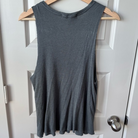Urban Outfitters Project Social T Ribbed Grey Sleeveless Muscle Tank Top Size S - Picture 5 of 5